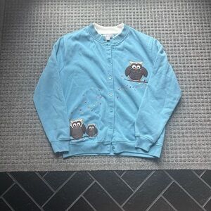 Vintage Rebecca Malone Owl Embroidered Sweatshirt – Size M